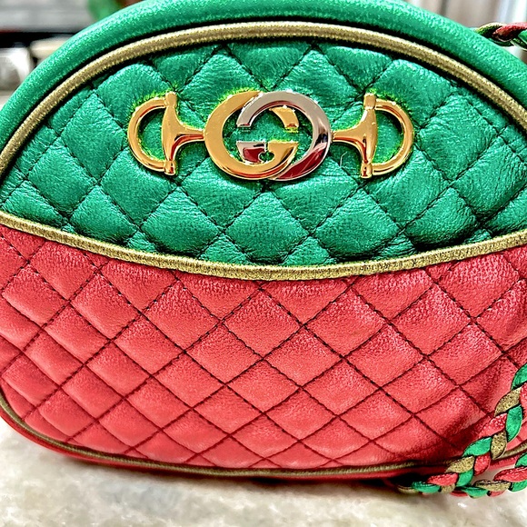 Gucci Authentic Full Inclusion Metallic Multicolor Mini Trapuntata Zumi Bag - Picture 6 of 13